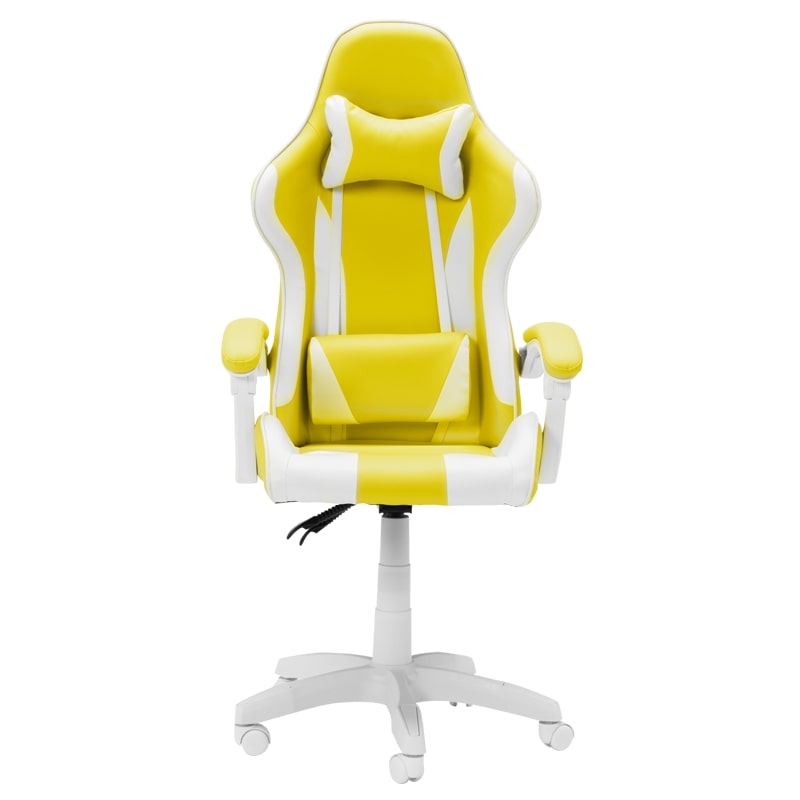 Геймърски стол 6311 бял жълт Carmen
